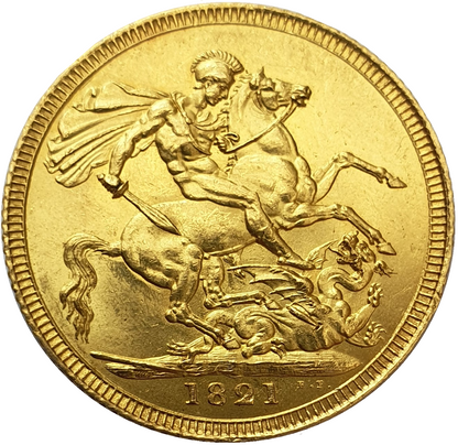 1821 George IIII Gold Full Sovereign - Almost As Struck