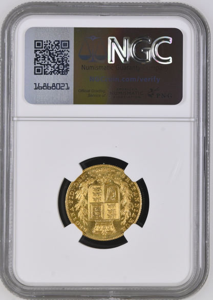 1842 Queen Victoria Shield Reverse Sovereign NGC MS65 (Second Finest)