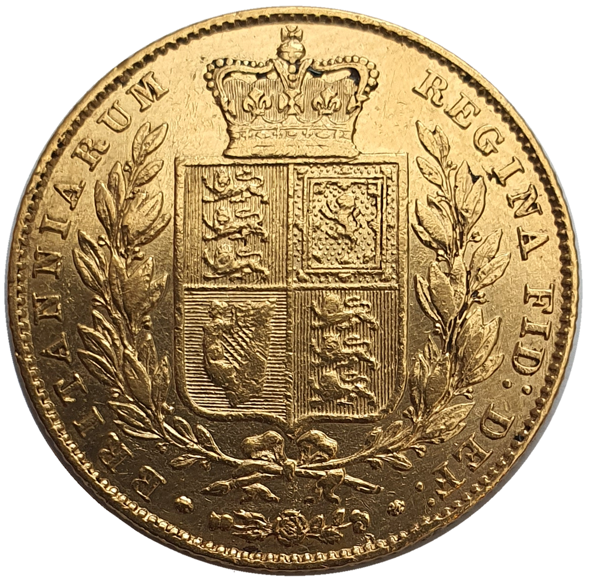 1847 Queen Victoria Shield Reverse Sovereign