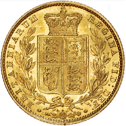 1852 Queen Victoria Shield Reverse Sovereign