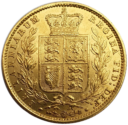 1853 Queen Victoria Shield Reverse Sovereign