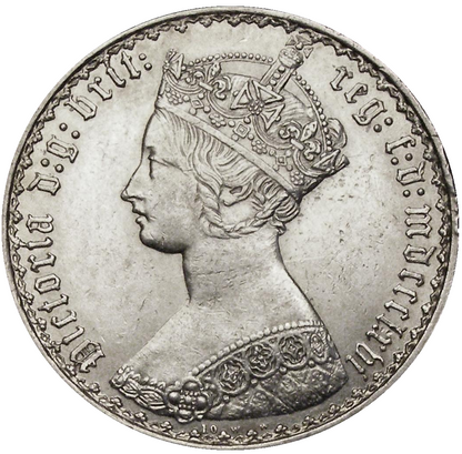 1866 Queen Victoria Florin, MDCCCLXVI 'Die No 10