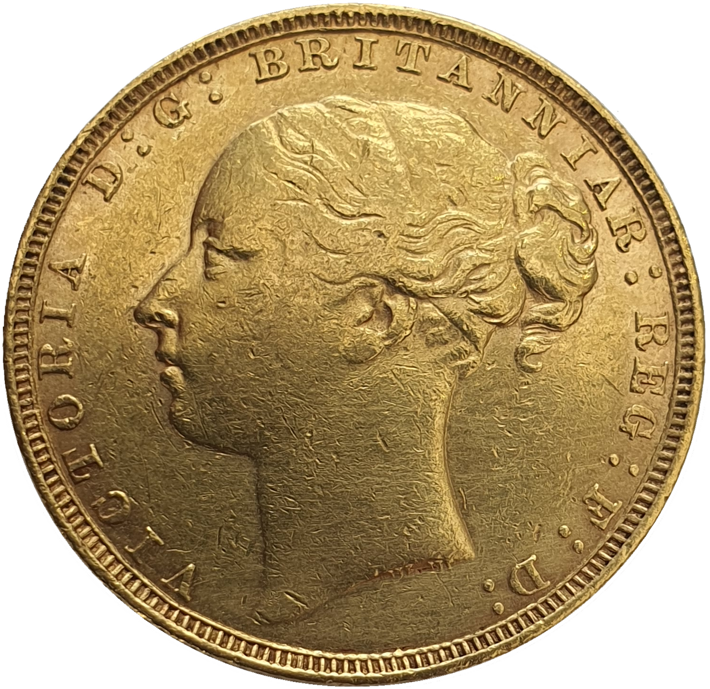 1879 Queen Victoria Young Head Gold Sovereign (London) Key Date R4