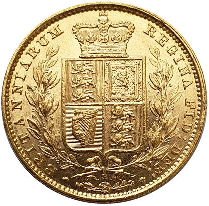 1882-S Queen Victoria Shield Reverse Sovereign