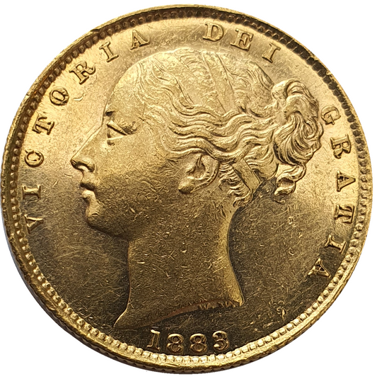 1883-S Queen Victoria Shield Reverse Sovereign