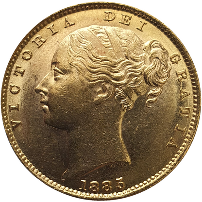 1885-S Queen Victoria Shield Reverse Sovereign