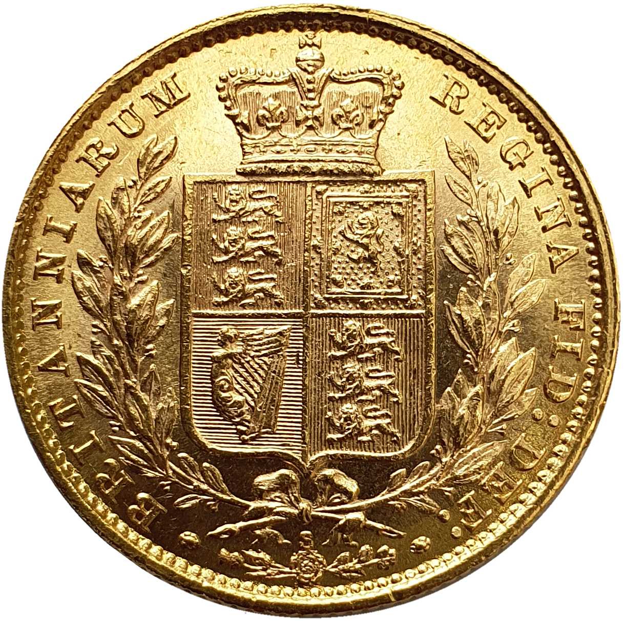 1885-S Queen Victoria Shield Reverse Sovereign