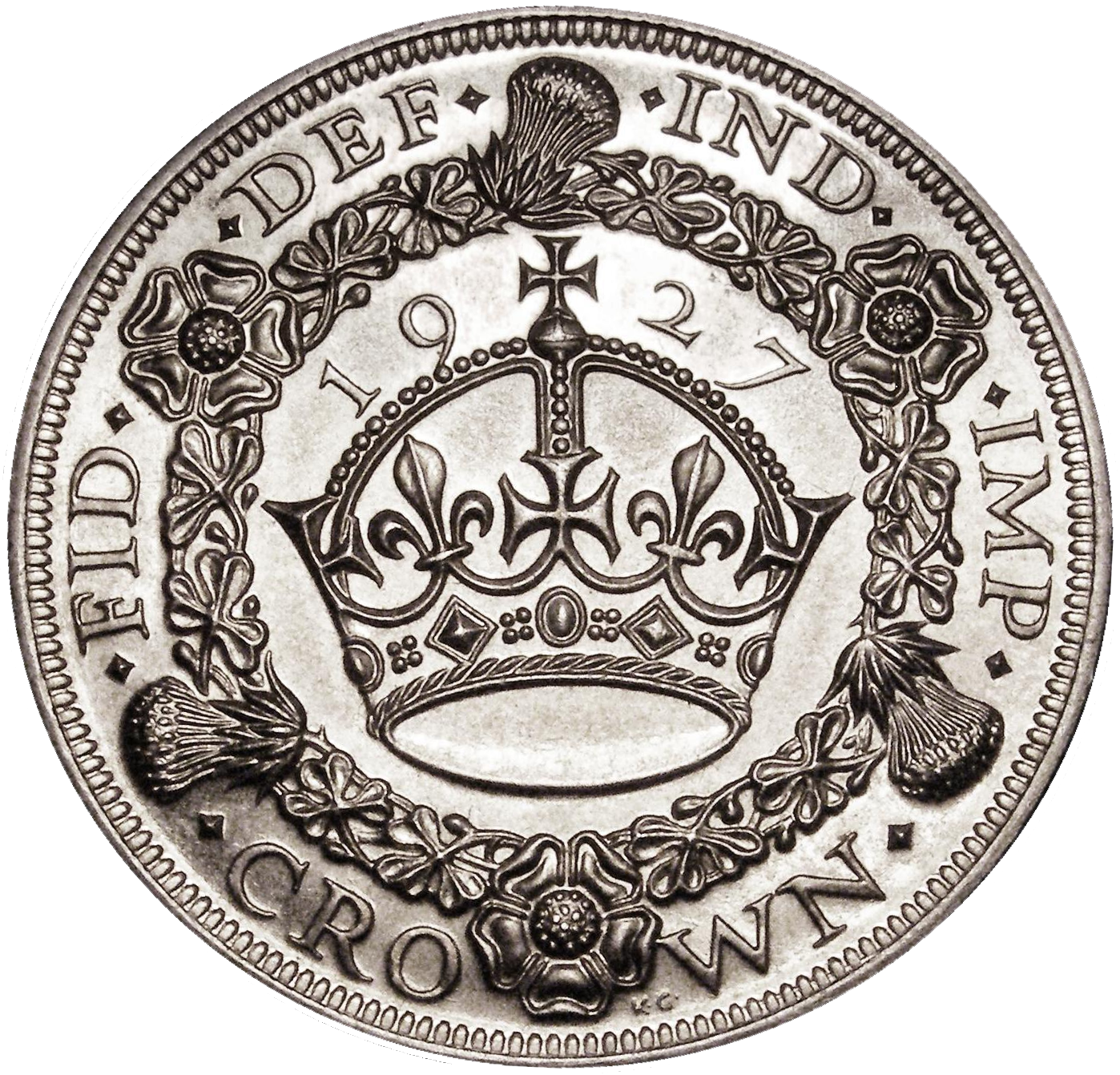 1927 George V Wreath Proof Crown - UNC/nFDC