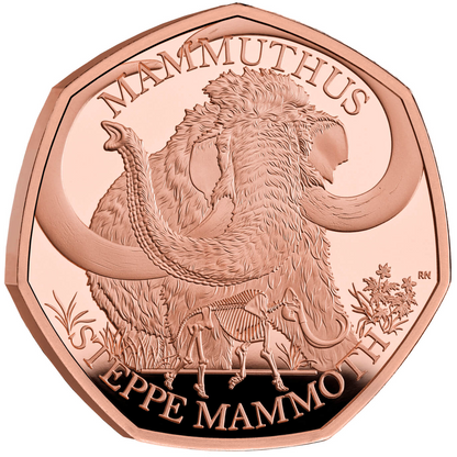 2024 Steppe Mammoth' Gold Proof 50P - Only 35 issue Limit.