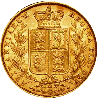 1883-M Queen Victoria Shield Reverse Sovereign - Marsh R2 - Very Rare