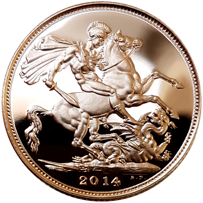 2014 Queen Elizabeth II Proof Sovereign by Ian Rank-Broadley