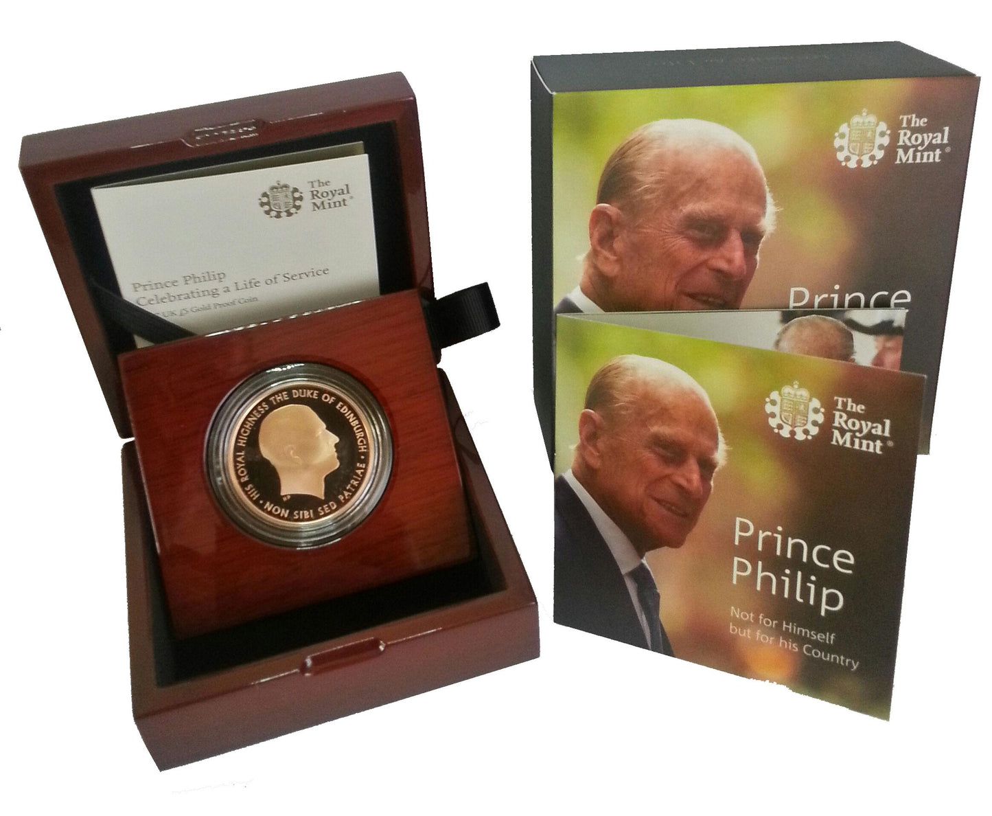 2017 Queen Elizabeth II HRH Prince Phillip Retirement + Gold Proof £5 Boxed / COA