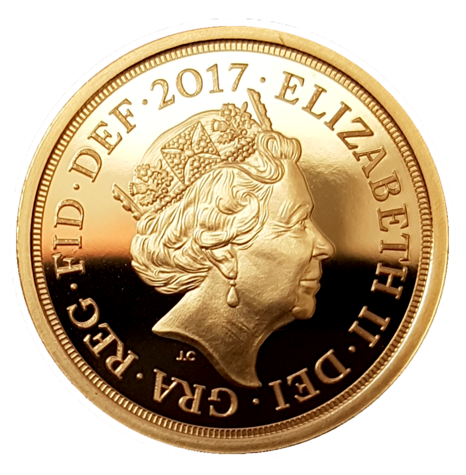 2017 Queen Elizabeth II Strike on the Day '200th Anniversary' Gold Sovereign