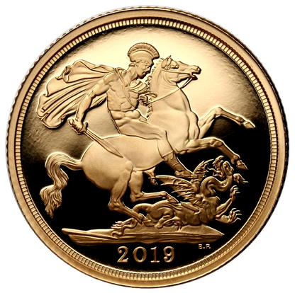 2019 Queen Elizabeth II Proof Full Sovereign - Jody Clark Portrait.