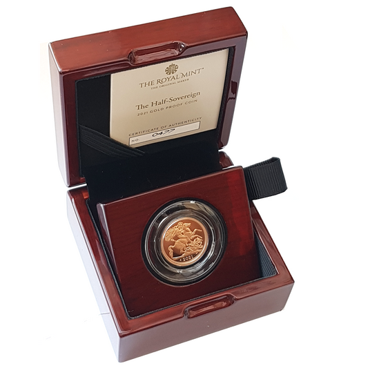 2021 Queen Elizabeth II Proof Half Sovereign (Boxed with COA)