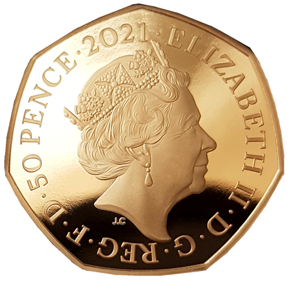 2021 50th Anniv of Decimal Day Gold Proof 50p Coin PIEDFORT - Issue Limit 200