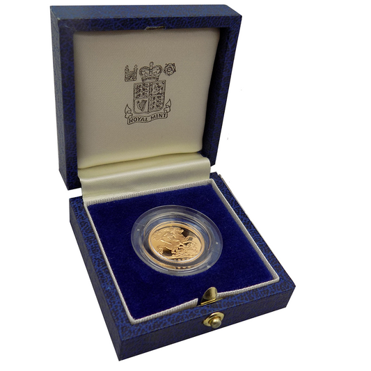 1984 Queen Elizabeth II Proof Gold Half Sovereign + Capsulated / Case