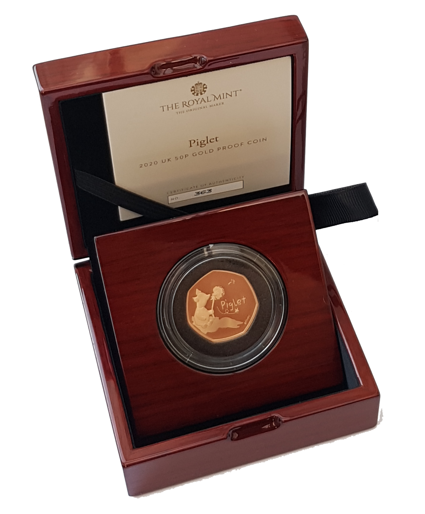 2020 Piglet' Gold Proof 50P - 525 issue Limit.