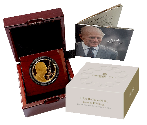 2021 HRH The Prince Philip, Duke of Edinburgh 2oz 999.9 Gold Proof Coin