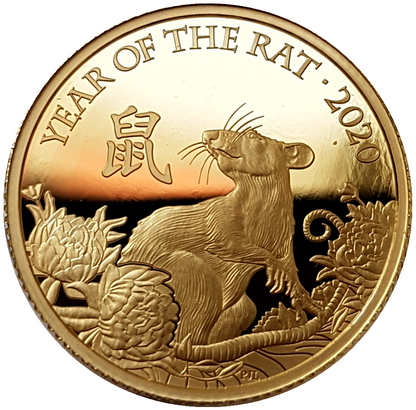 2020 Queen Elizabeth II 'Lunar Year of the Rat' 999.9 Gold Proof Coin