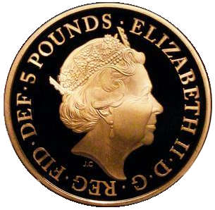 2019 Queen Elizabeth II Remembrance Day + Gold Proof £5 Boxed / COA