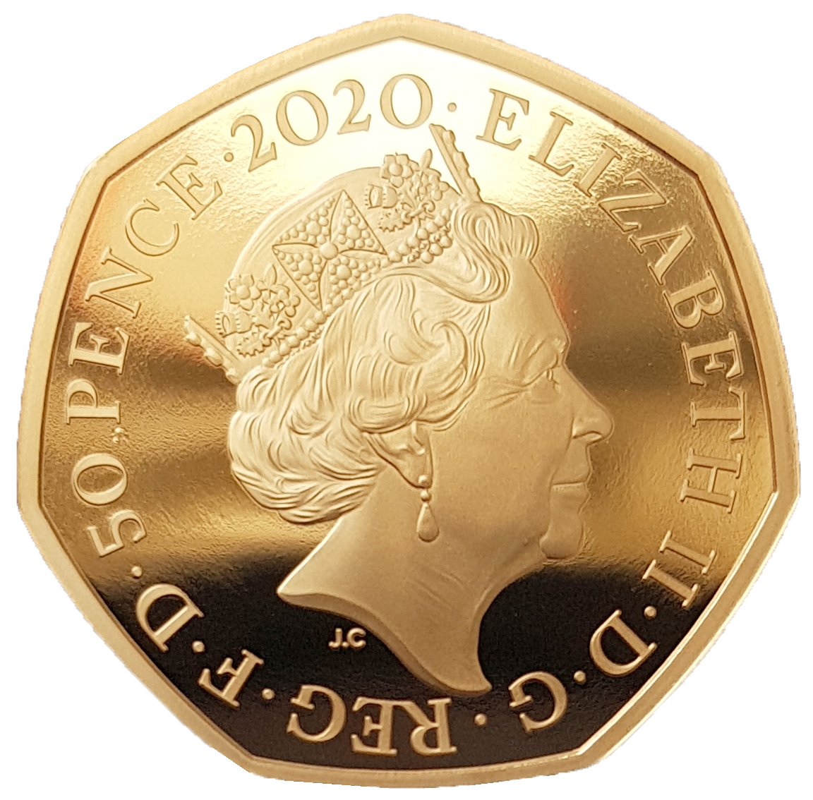 2020 Piglet' Gold Proof 50P - 525 issue Limit.